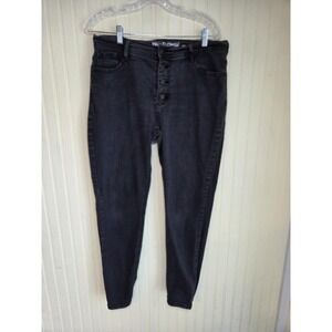 Wallflower Jeans Womens Juniors 13 Gray High Rise Skinny Stretch Denim